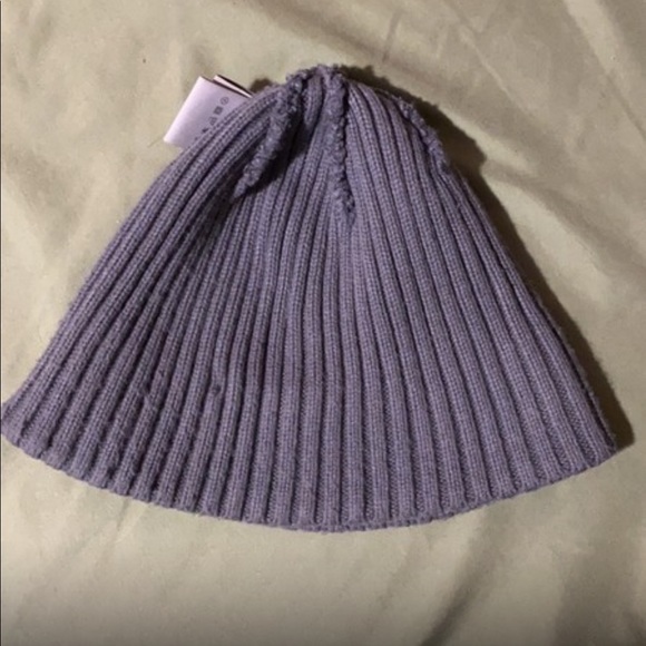 Gray Ribbed Watch Cap with Timberland Logo - Picture 5 of 5